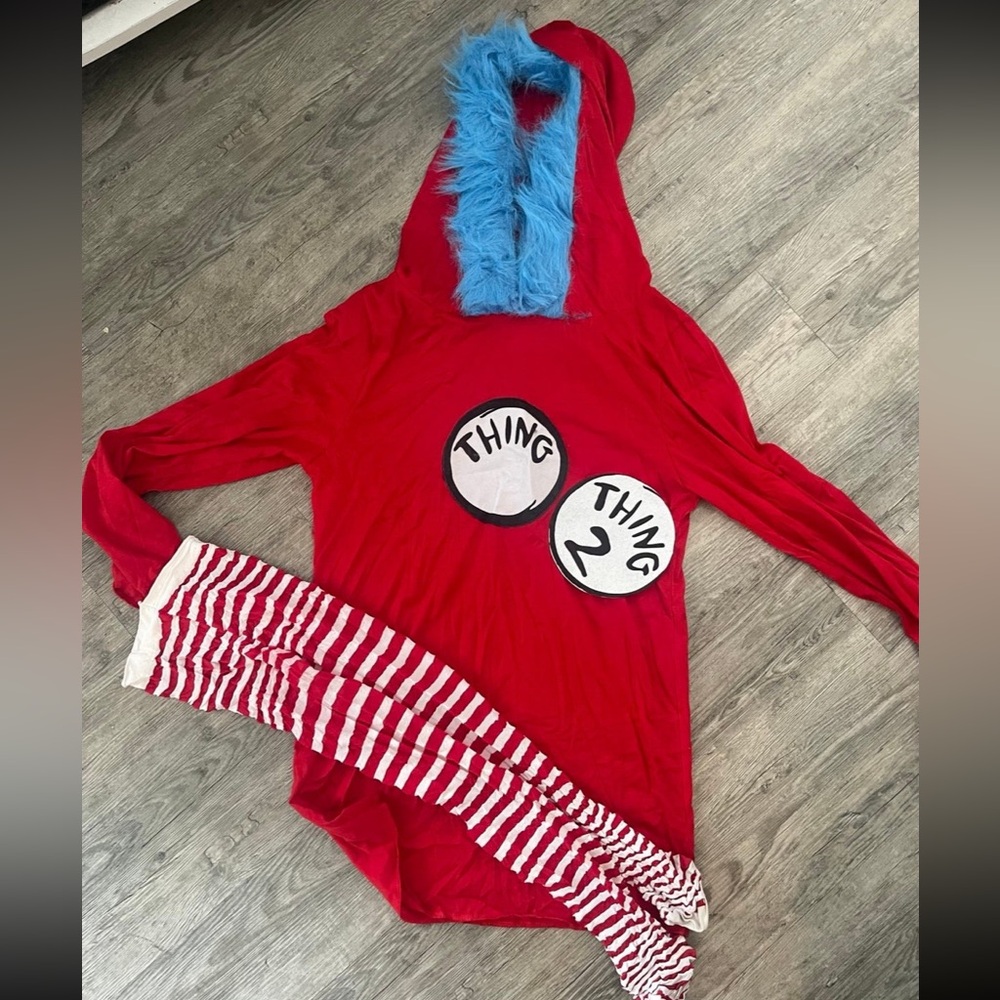 Adult Dr. Seuss Cat in the Hat Thing 2 Costume